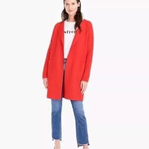 J. Crew Women’s Juliette collarless sweater-blazer in Red Size Small